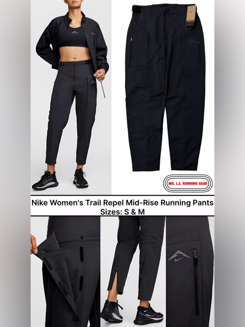 Nike Trail Women's Repel Mid-Rise Running Pants FV6372-010